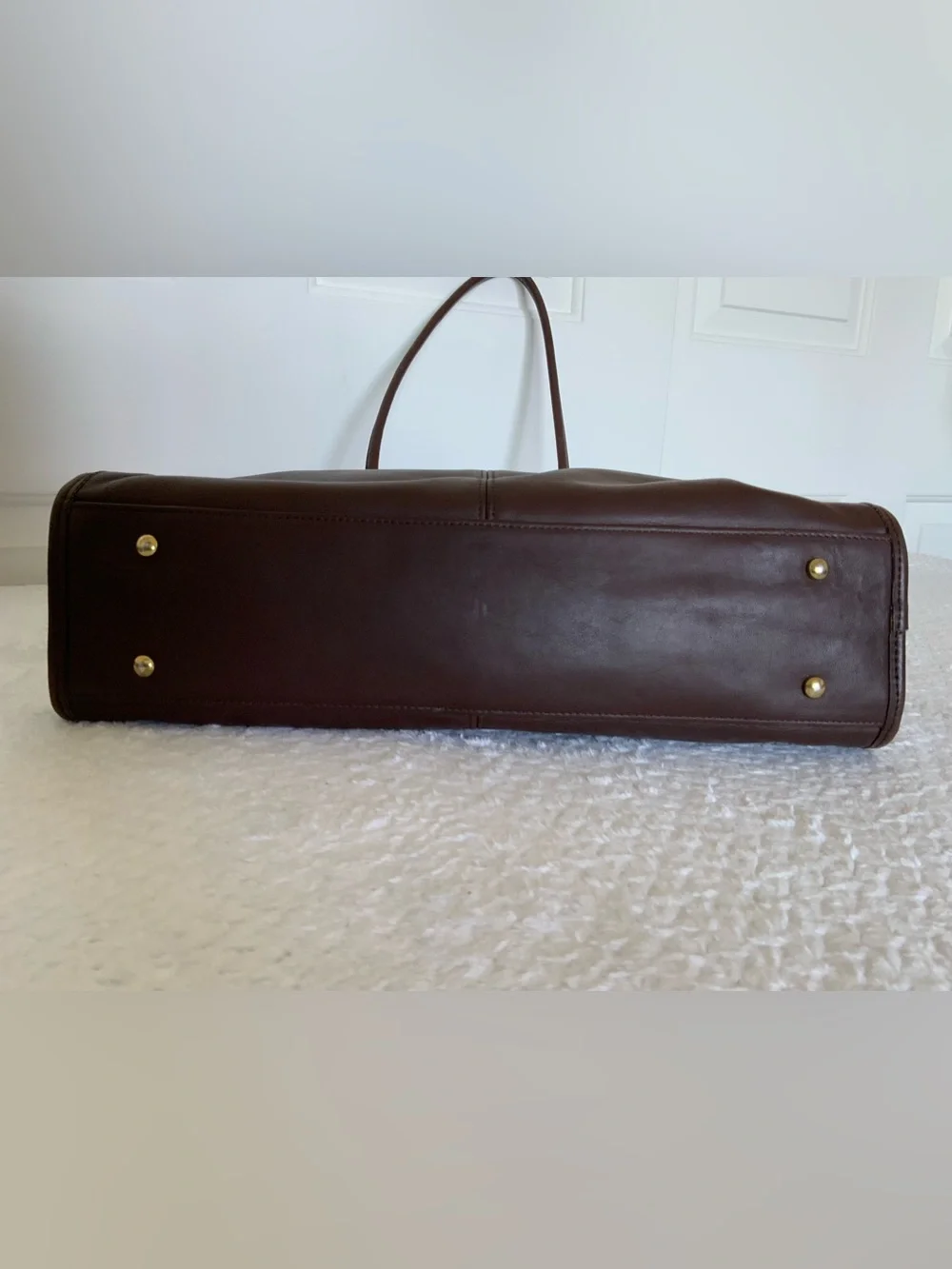 Coach Vintage Large Brown Leather Tote Briefcase Bag